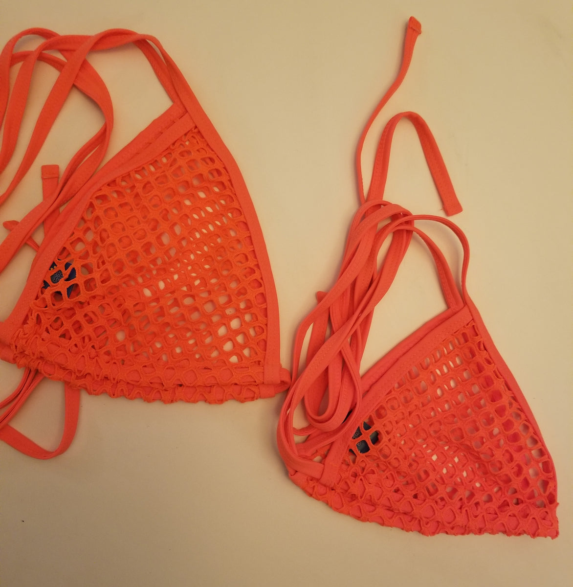 Bright Orange Sheer Bikini Top Sheerswim Sheer Swim