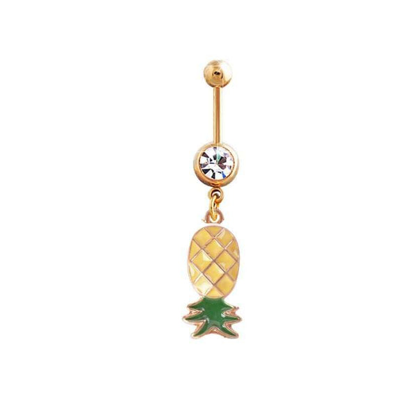 Upside Down Pineapple Dangle Belly Ring