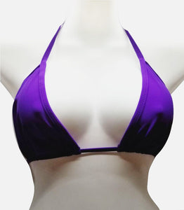Not-sheer Bikini Top Purple Solid Fabric - Brooke