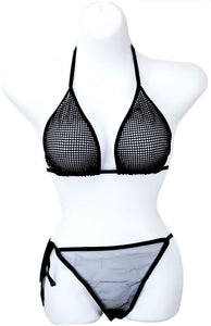 Black Fishnet Bikini Set Sheerswim