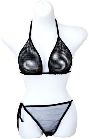 Black Fishnet Bikini Set Sheerswim