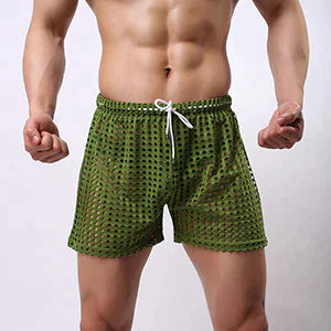 Sheer Fishnet Mesh Shorts Men or Women Pool Party Clothing Optional Brights SheerSwim
