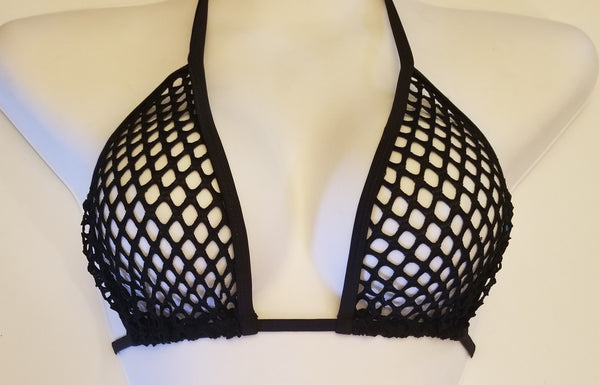 Black Fishnet Sheer Bikini Set Sheerswim
