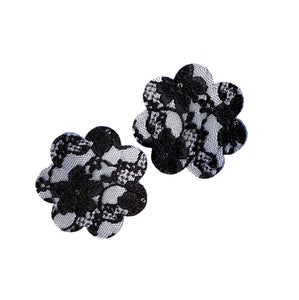 Beige or Light Black Color Lace Flower Pasties