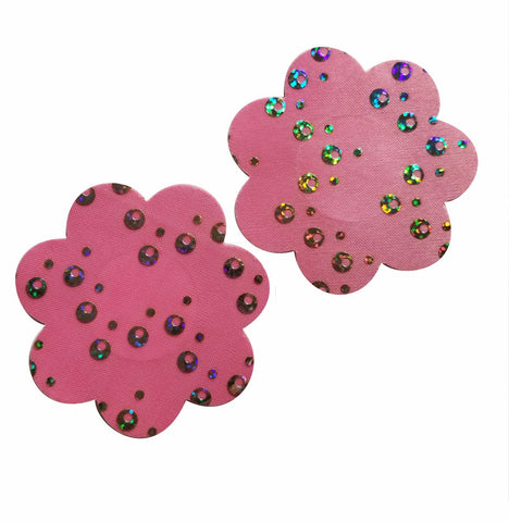 Flower Pink Pasties Sparkly