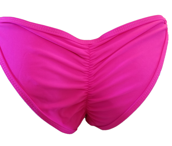 Not-sheer Hot Pink Bikini Bottoms Tie Sides Sheerswim