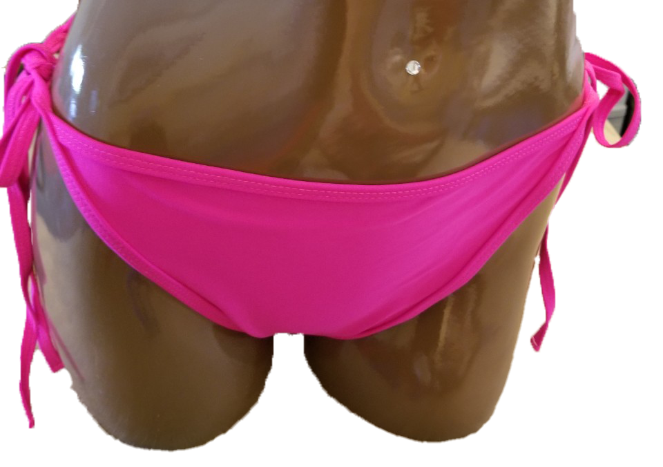 Hot Pink Bikini Bottoms Tie Sides Sheerswim