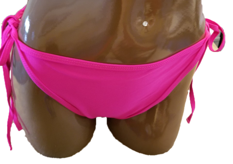 Not-sheer Hot Pink Bikini Bottoms Tie Sides Sheerswim