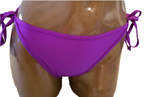 Not-sheer Purple Bikini Bottoms Tie Sides Sheerswim
