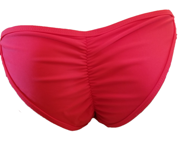 Not-sheer Red Bikini Bottoms Tie Sides by Sheerswim