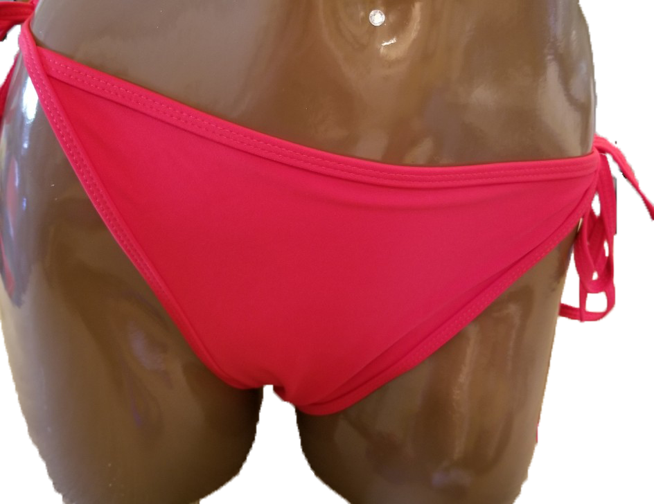 Not-sheer Red Bikini Bottoms Tie Sides by Sheerswim