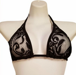 Sheer Swim Black Lace Sheer Bikini Top Lingerie