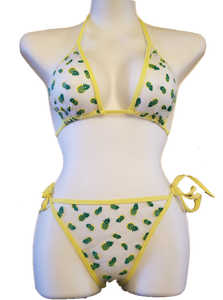 Upside Down Pineapple Sexy Alternative Lifestyle Woman's Bikini Swimwear Set