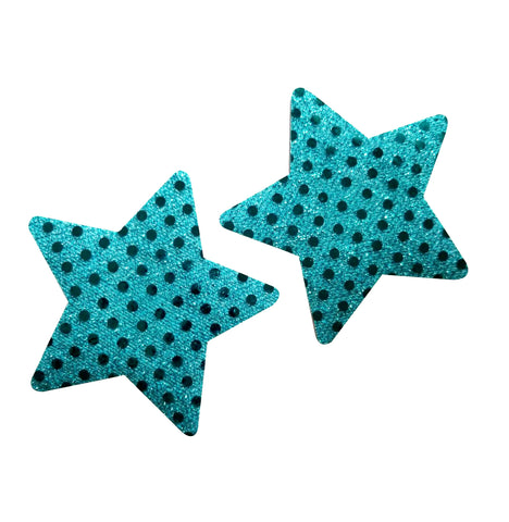 Star Glitter Turquoise Pasties