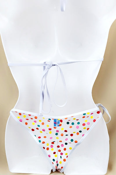 White Sheer Polka Dot Bikini Set Sheerswim